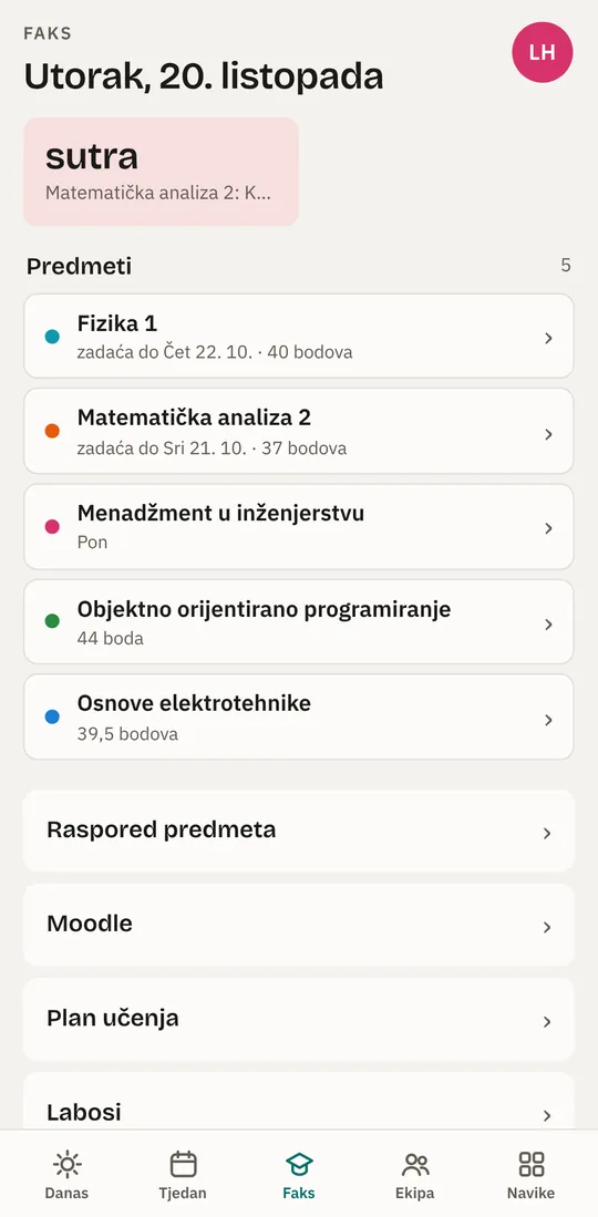 Ritam, kartica Faks