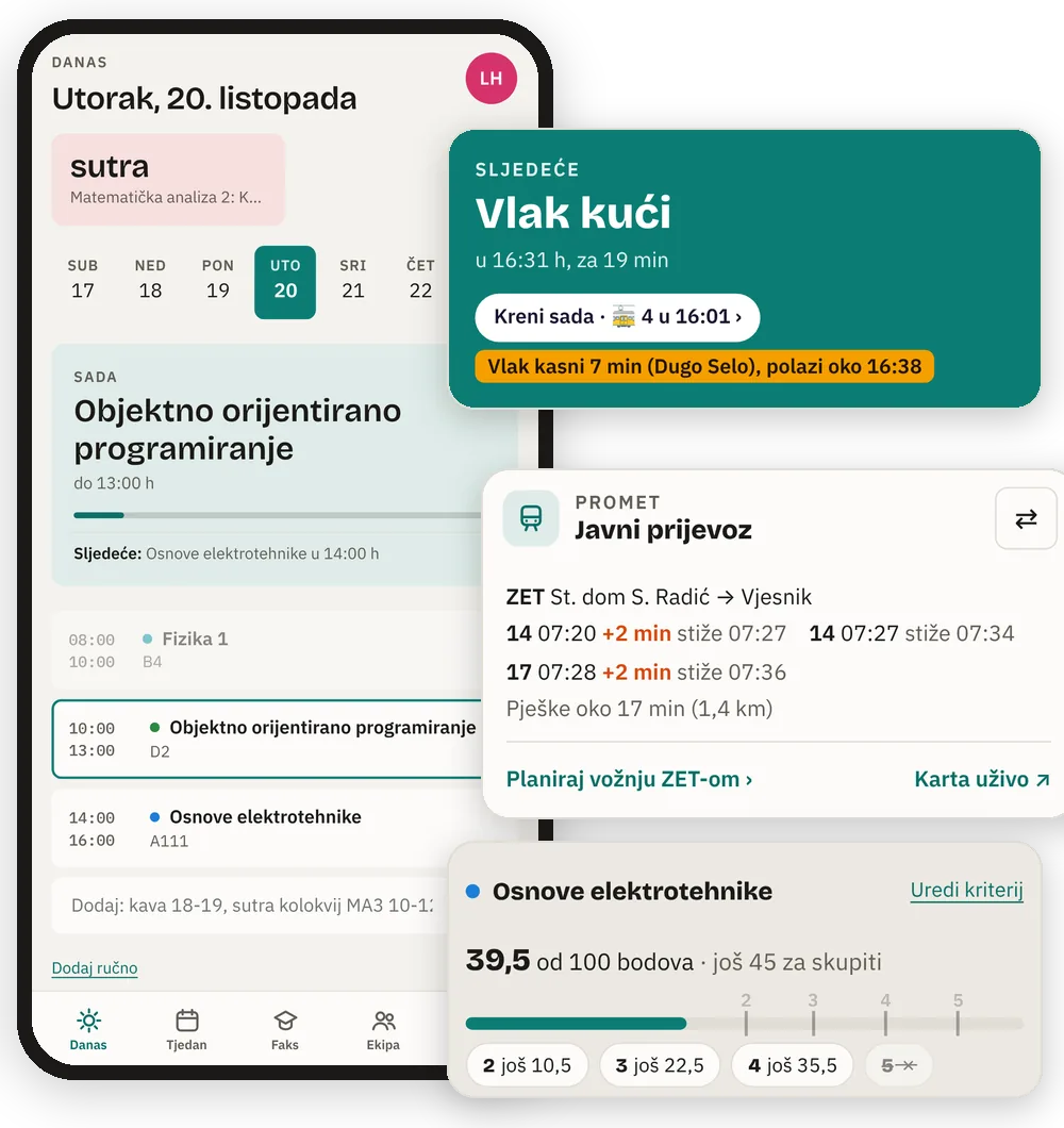 Ritam: današnji raspored, vlak koji kasni 7 minuta, tramvaji uživo i bodovi iz predmeta